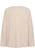 Part Two Nahni Linen V-Neck Long Sleeve Sweater in French Oak