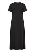 Part Two Natazia V-Neck Long paneled Jersey Dress in Black