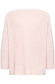 Part Two Etrona Linen/Cotton Blend V-neck 3/4 Sleeve Sweater in Mauve Chalk