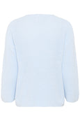 Part Two Etrona Linen/Cotton Blend V-neck 3/4 Sleeve Sweater in Ice Water