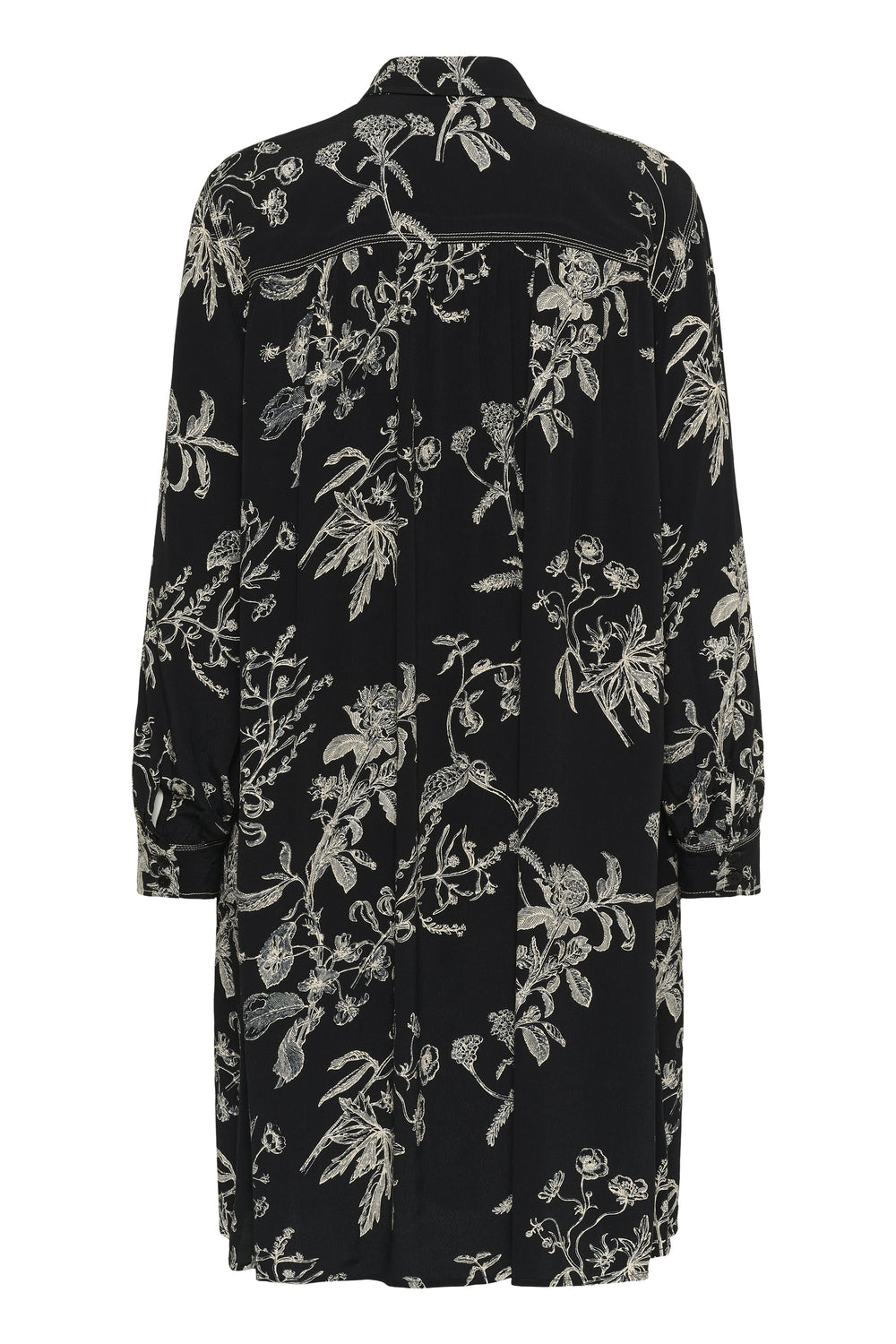 Part Two Sanes long sleeve print dress in Black Print