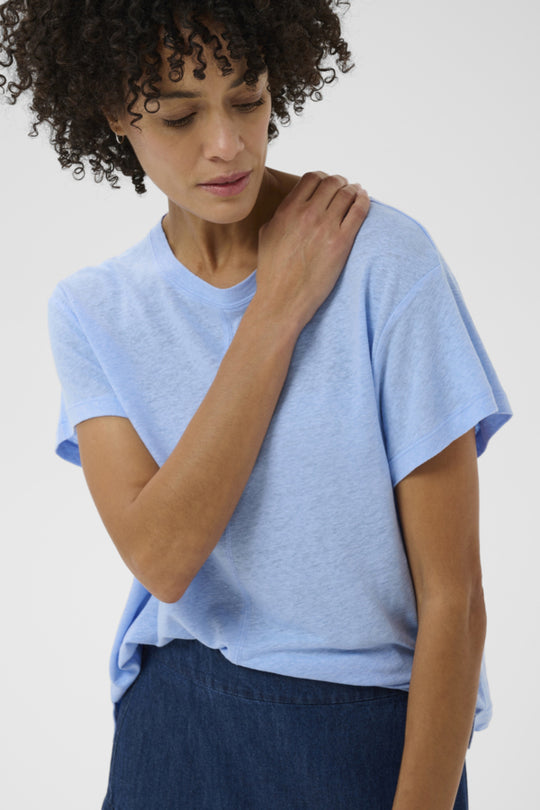 Part Two Anemona Seam Front Boxy Tee in Serenity