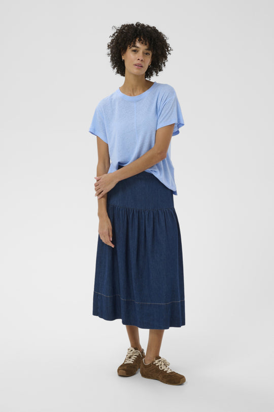 Part Two Anemona Seam Front Boxy Tee in Serenity