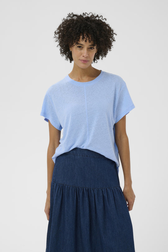 Part Two Anemona Seam Front Boxy Tee in Serenity