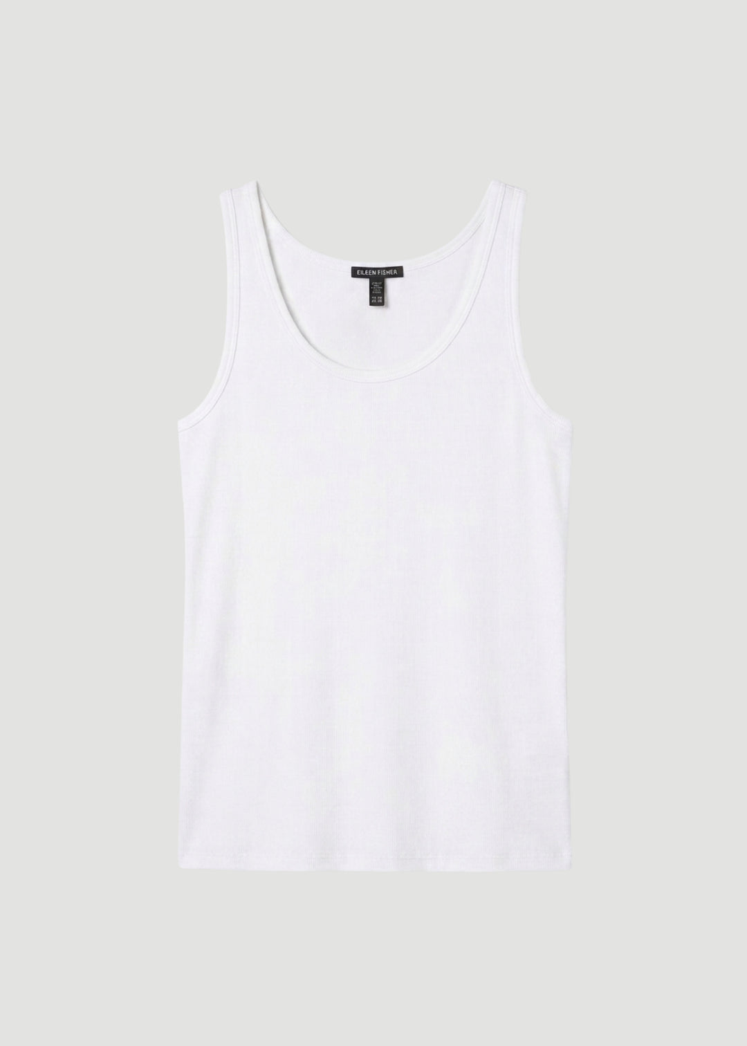 Eileen Fisher Organic Cotton Stretch Rib Tank in White