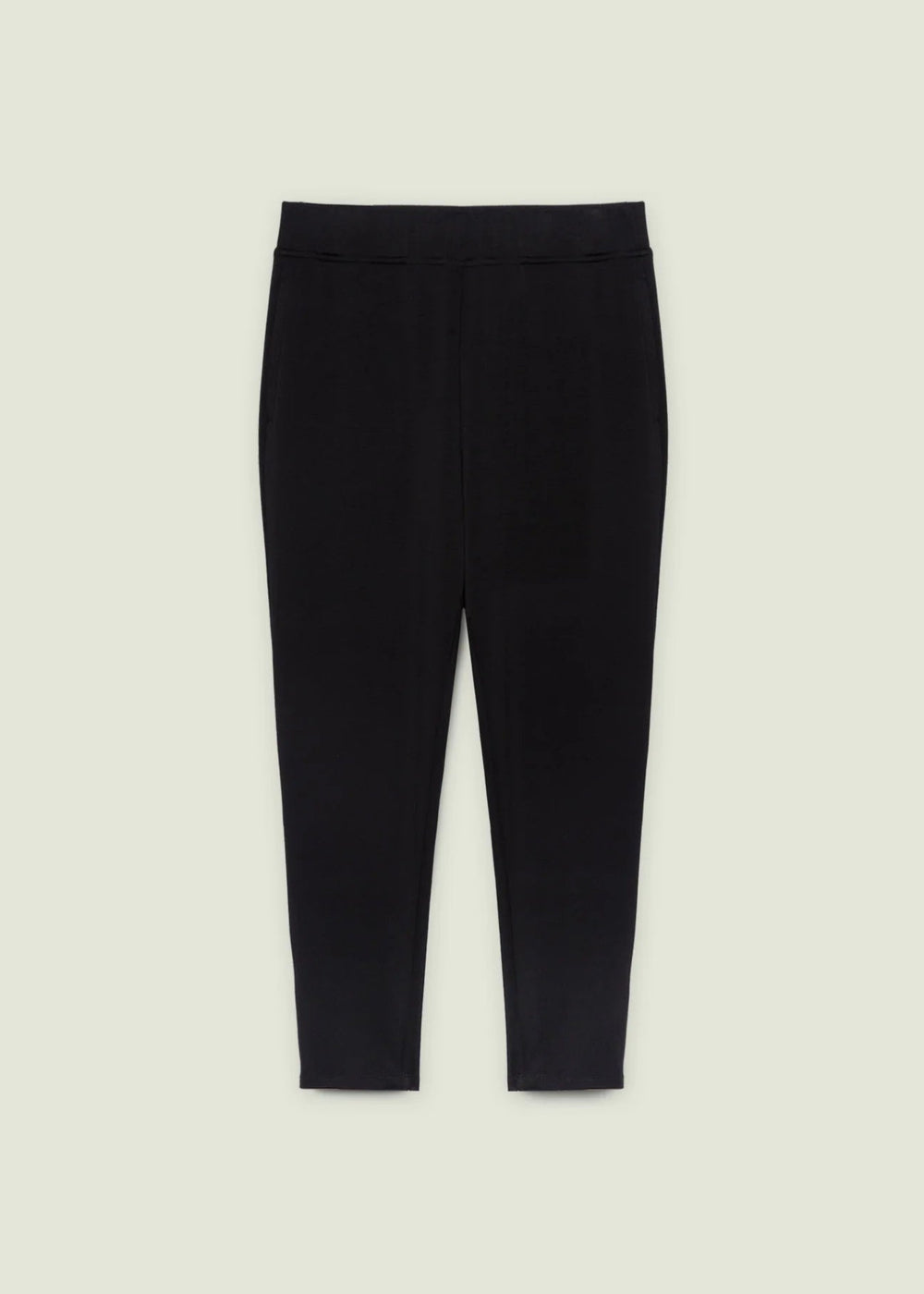 front of plus size Luisa Viola Pull on Jogger Pant in Black