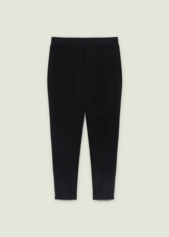 front of plus size Luisa Viola Pull on Jogger Pant in Black