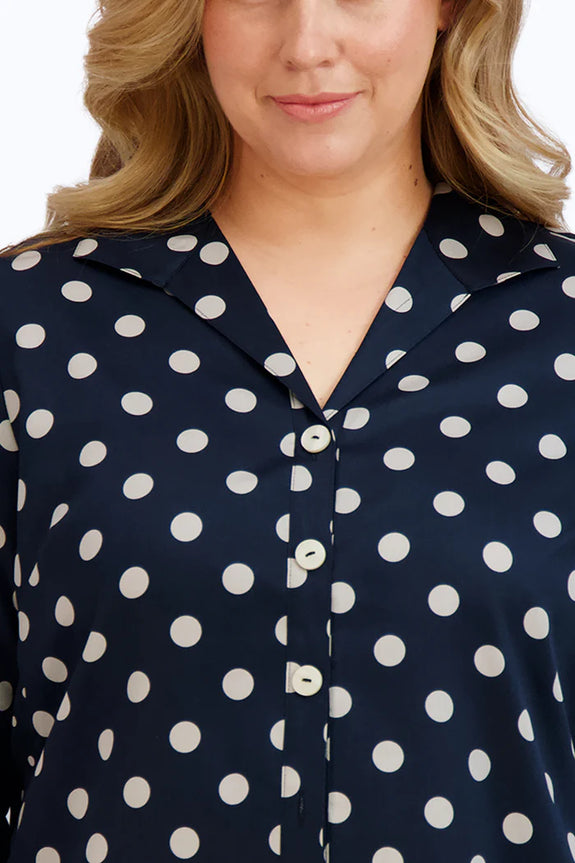 Foxcroft Coin Dot Pandora 3/4 sleeve Tunic
