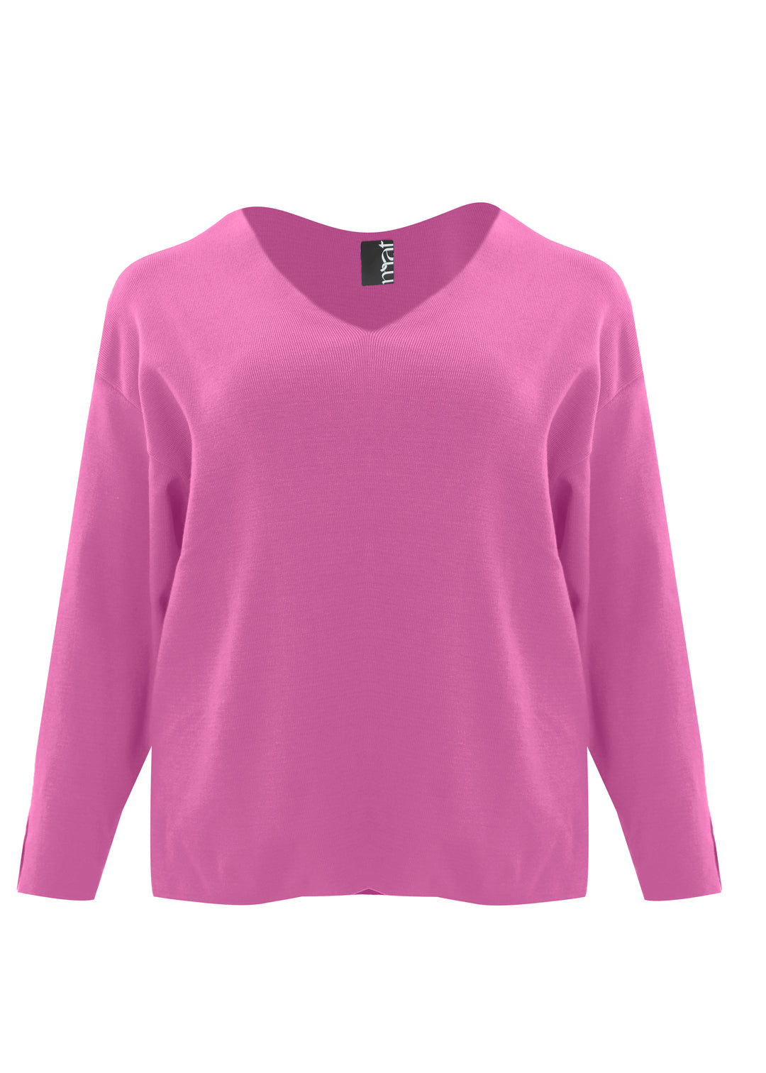 Mat V Neck Long Sleeve Sweater in Rose