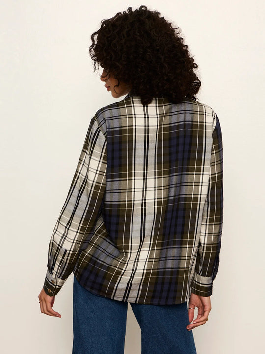 Sanctuary The City Plaid Shirt in Forest Plaid