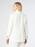 Marina Rinaldi Fox Double Breasted Blazer in White