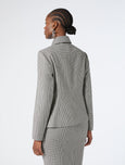 Marina Rinaldi Teglia Houndstooth Jacket in Blk/Wht