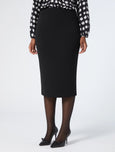 Marina Rinaldi Osaka Slim Pencil Flared Skirt in Black