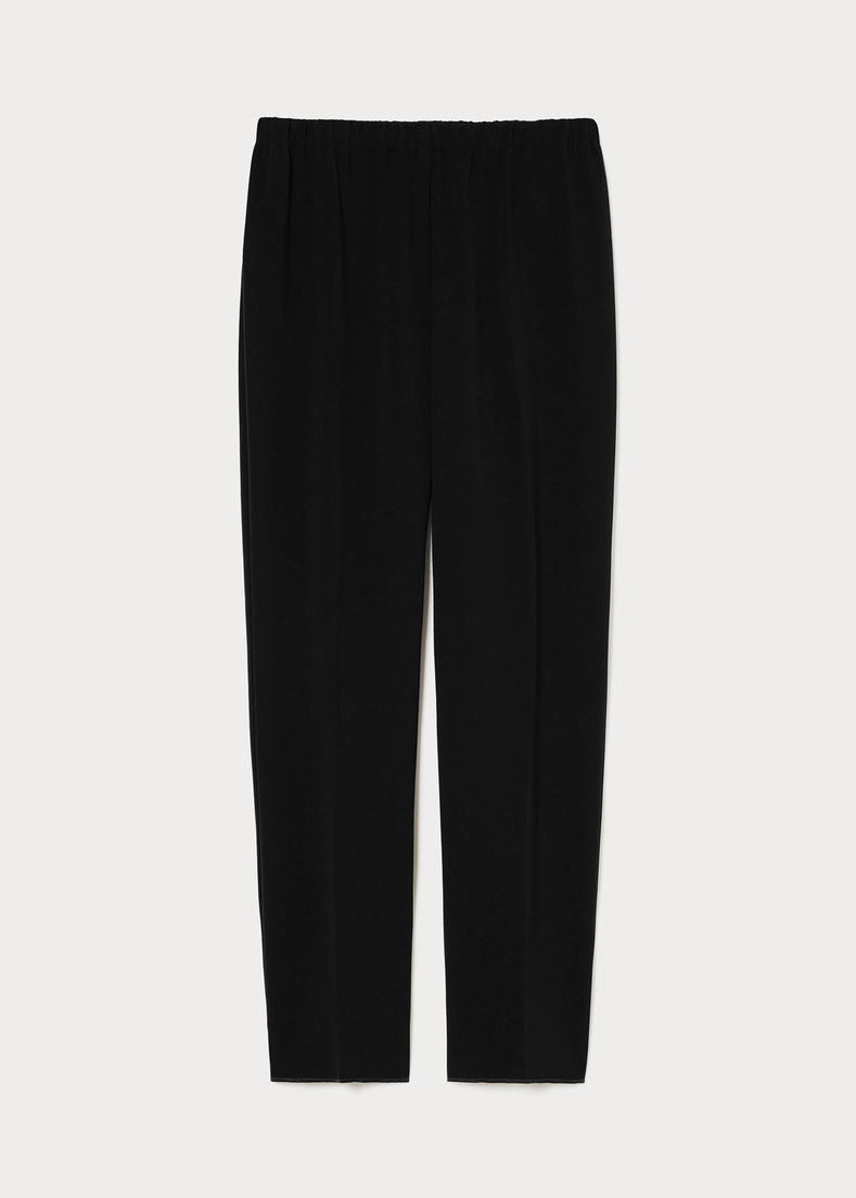 front view of plus size Marina Rinaldi Rapsodia Comfort Fit Pull On Pant in Black
