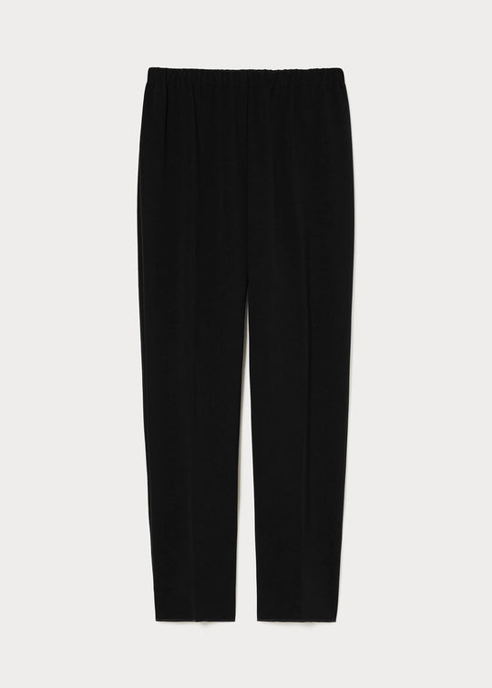 front view of plus size Marina Rinaldi Rapsodia Comfort Fit Pull On Pant in Black