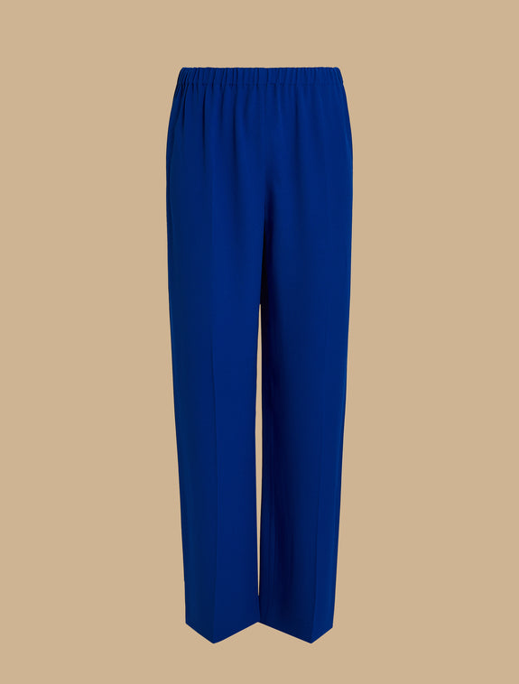 Marina Rinaldi Agile elastic waist pull on pant in Cornflower Blue