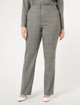 Marina Rinaldi Edwige Prince of Wales Check Pant in Blk/Wht