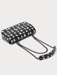 Marina Rinaldi Artello Dot Handbag with Chain in Blk/Wht Dot