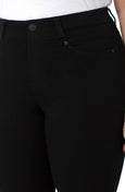 Liverpool Gia Glider Skinny Pull On Jean in Black Rinse