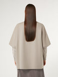 Marina Rinaldi Palau Wool Cape with Patch Pockets in Turtledove