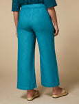 Marina Rinaldi Unghia LInen Ankle Pant in Turquoise