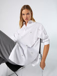 Marina Rinaldi Ape Poplin blouse with Embellished detail in Optic White