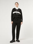 Marina Rinaldi Conico Knit Drawstring Pant in Black