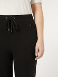 Marina Rinaldi Conico Knit Drawstring Pant in Black