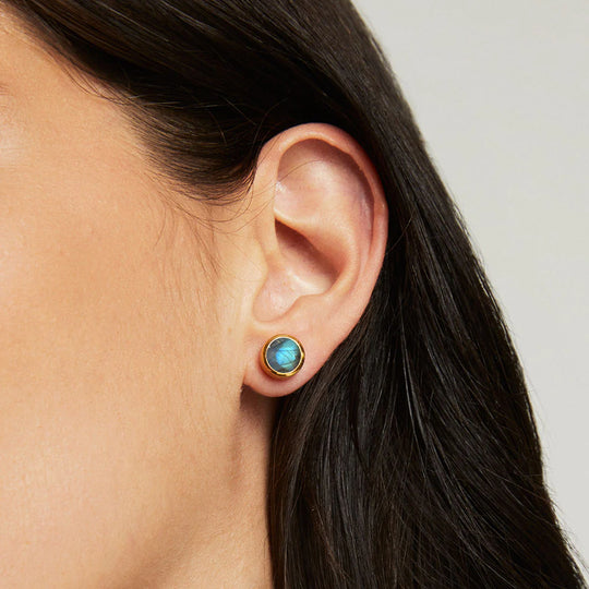 Dean Davidson Signature Midi Studs in Labradorite/Gold
