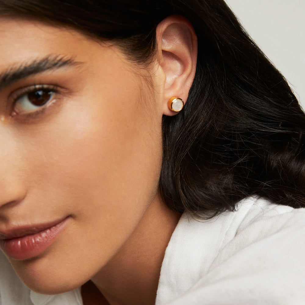 Dean Davidson Signature Midi Studs in Moonstone Gold