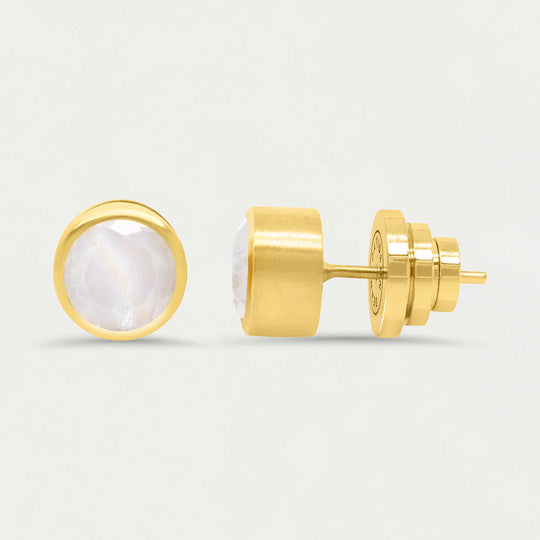 Dean Davidson Signature Midi Studs in Moonstone Gold