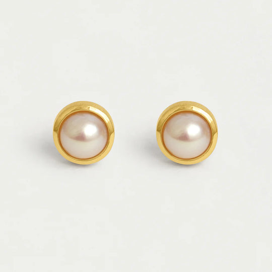 Dean Davidson Signature Midi Studs in Pearl/Gold