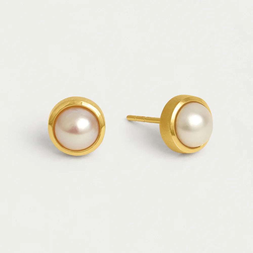 Dean Davidson Signature Midi Studs in Pearl/Gold