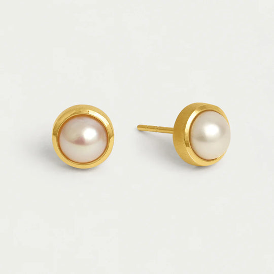 Dean Davidson Signature Midi Studs in Pearl/Gold