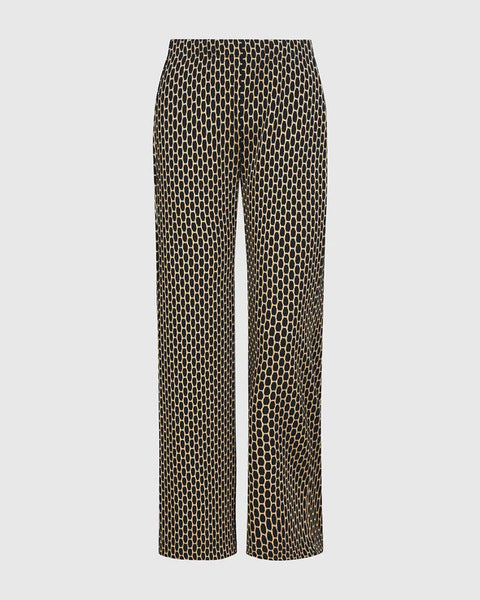 Alembika Honeycomb Print Stretch Pant in Black Mix