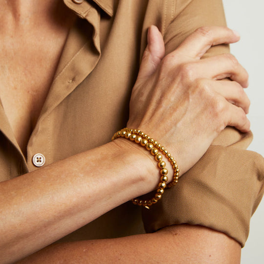 Dean Davidson Large Signature Beaded Bracelet in Gold