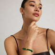 Dean Davidson Signature Beaded Ethos Stretch Bracelet in Green Onyx/Gold