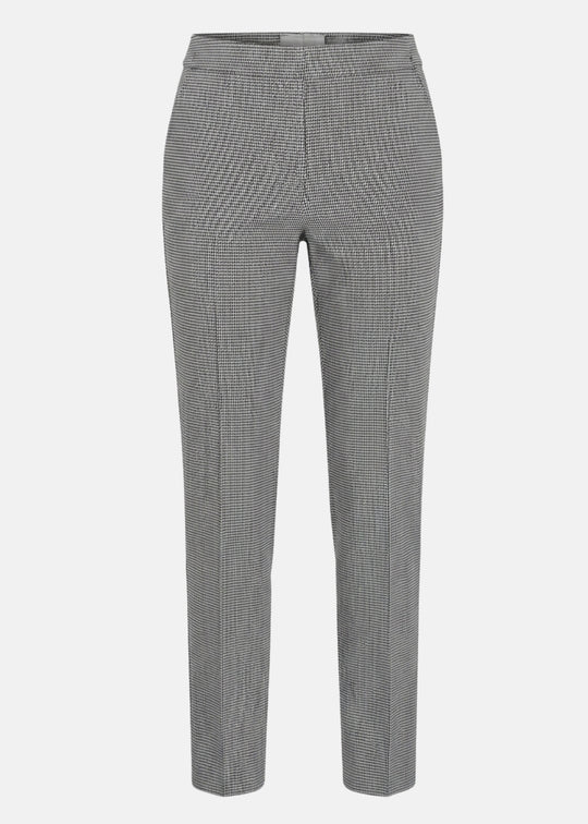 Liverpool Mini Check Kayla Pull On Pant in Blk/Wht Mini Check