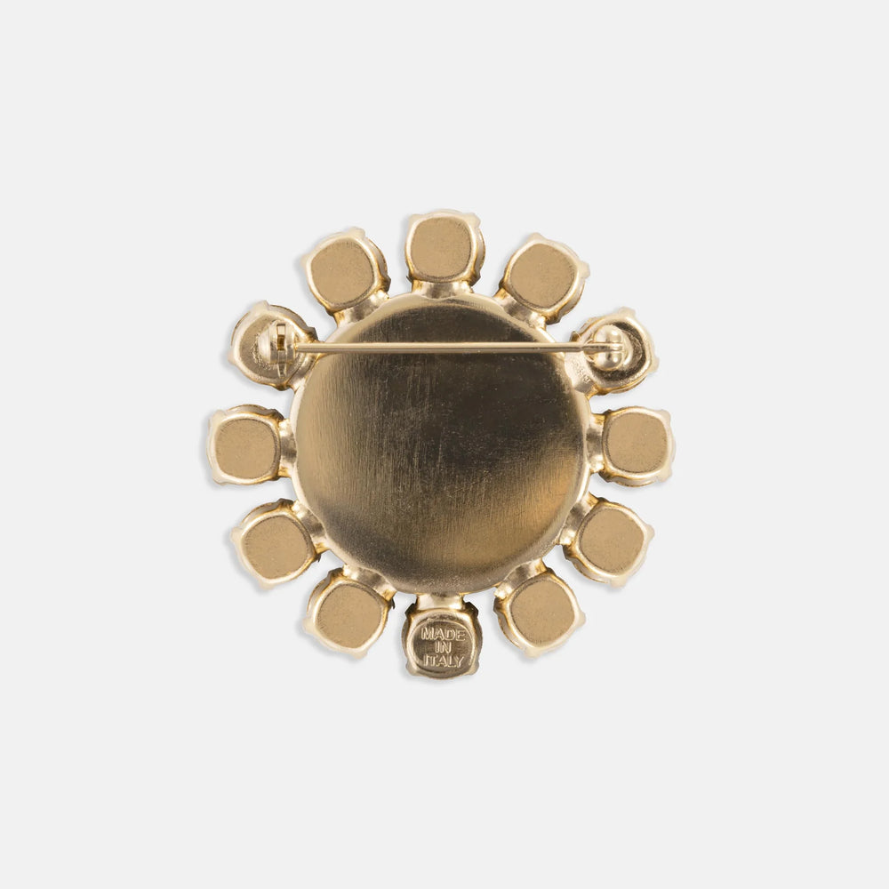 Rebekah Price Gina Brooch in Gold Multi