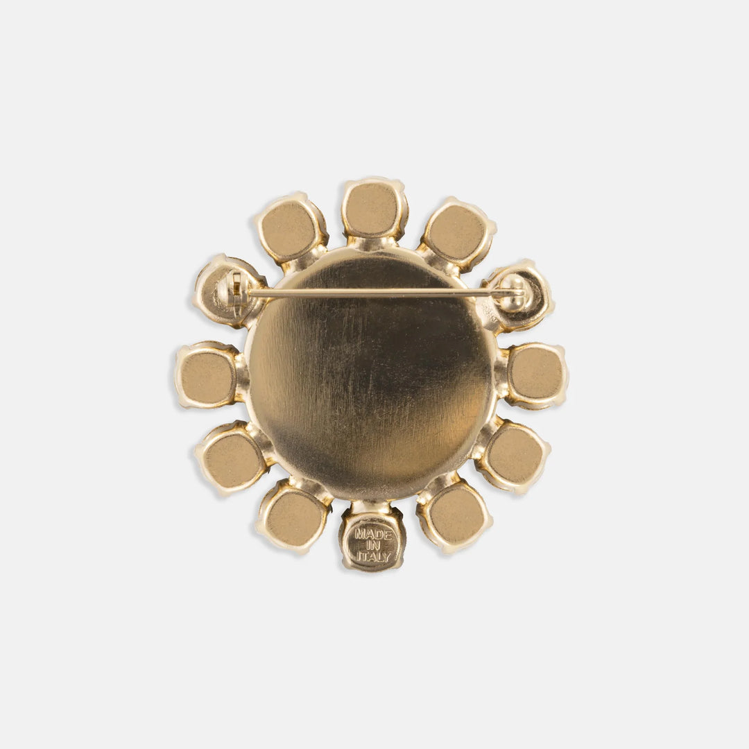Rebekah Price Gina Brooch in Gold Multi