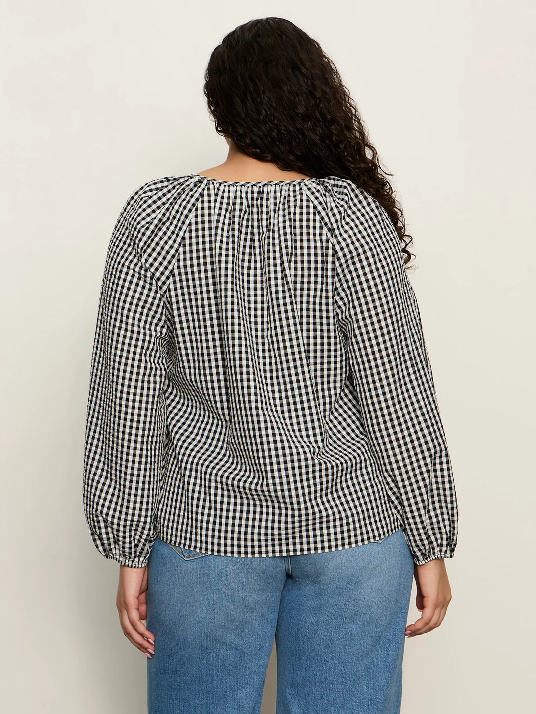 Sanctuary The Perfect Gingham Button Blouse in Picnic