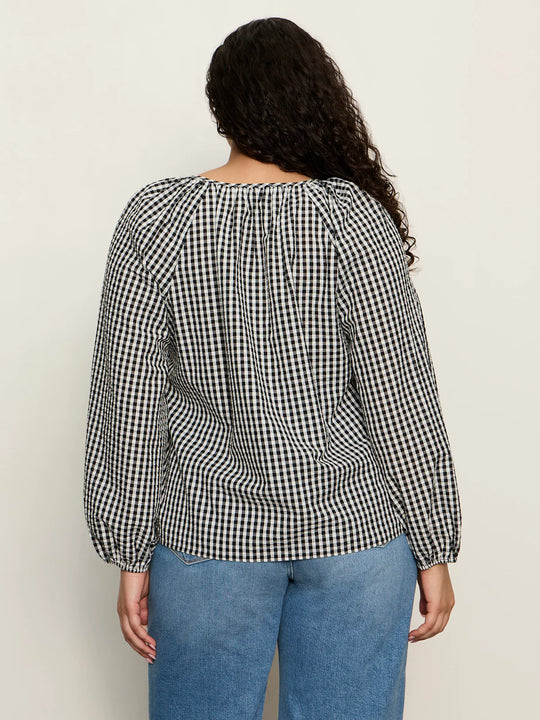 Sanctuary The Perfect Gingham Button Blouse in Picnic
