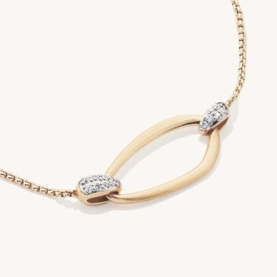 Dean Davidson Celeste gold chain bracelet with white pavé accents
