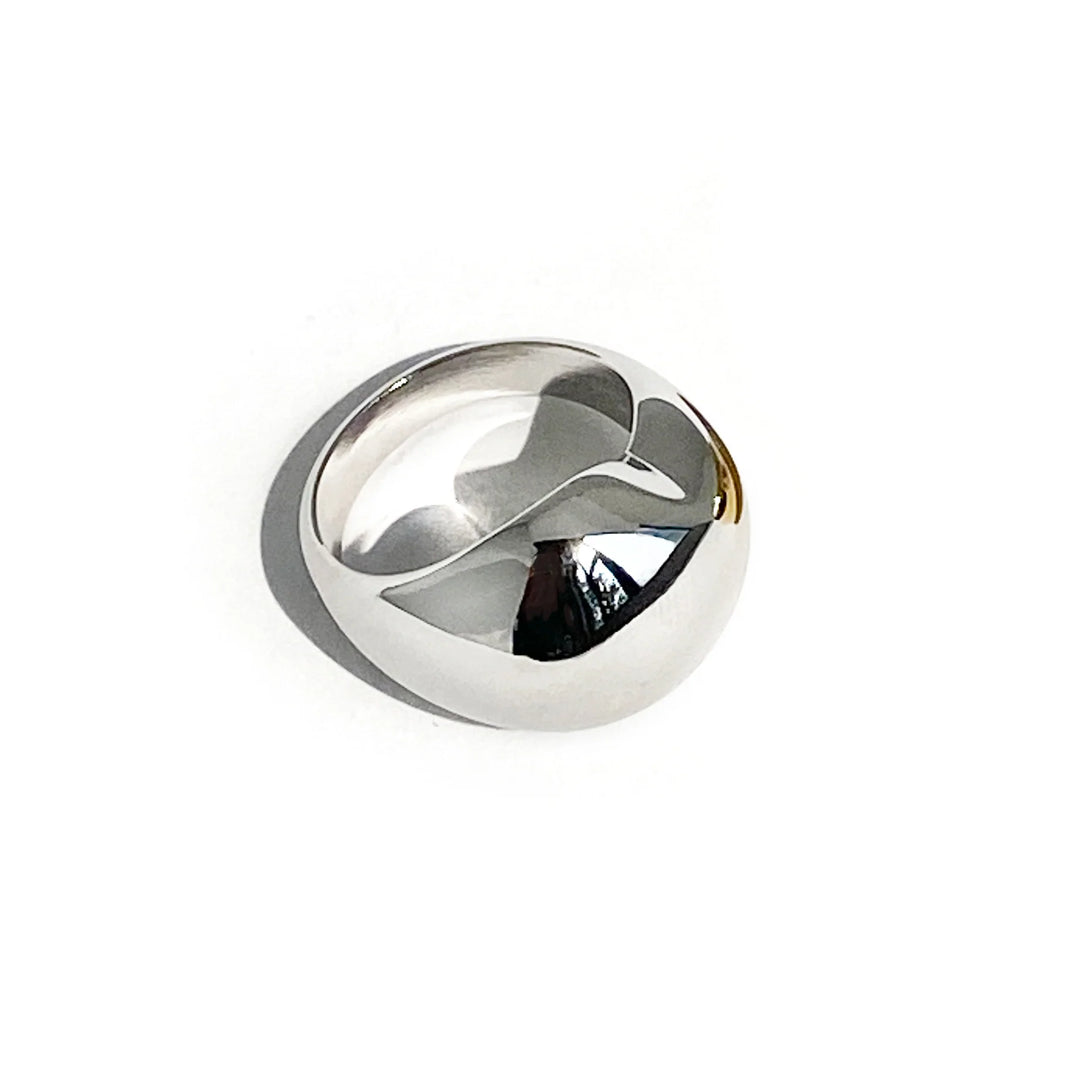 Biko Colette Large Ring in Rhodium