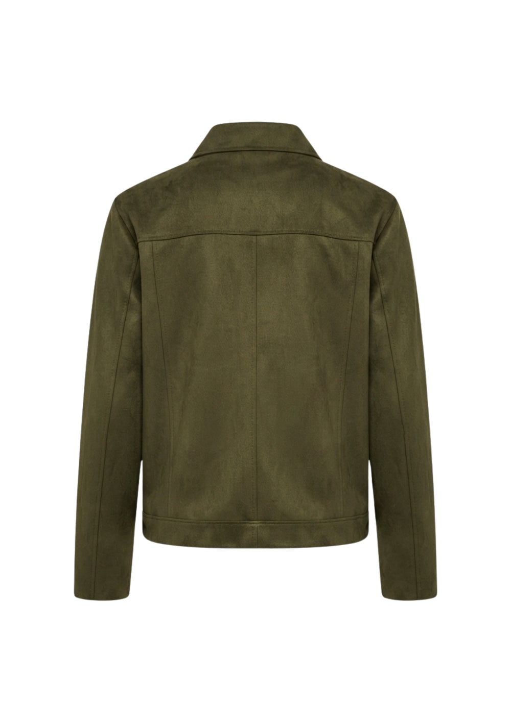 Sanctuary Avid Faux Suede Jacket with Button Front in Light Kalamata