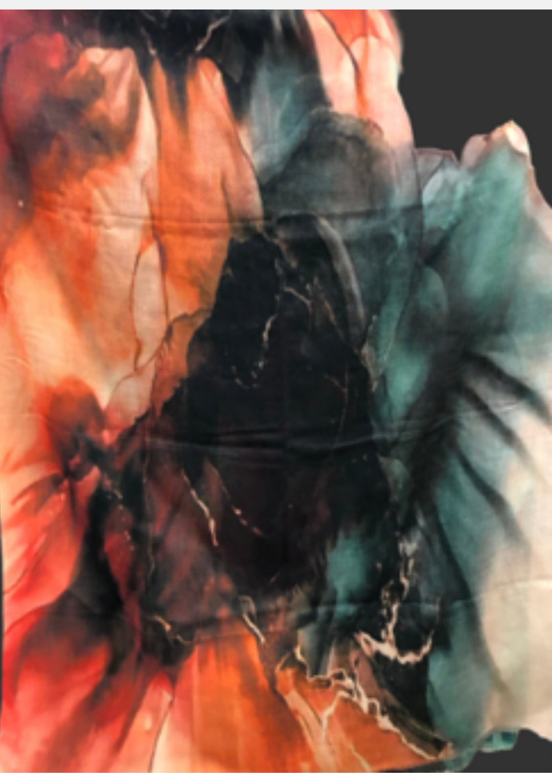 Luv & Co Abstract Rainbow Scarf in Dark Green  Autumn