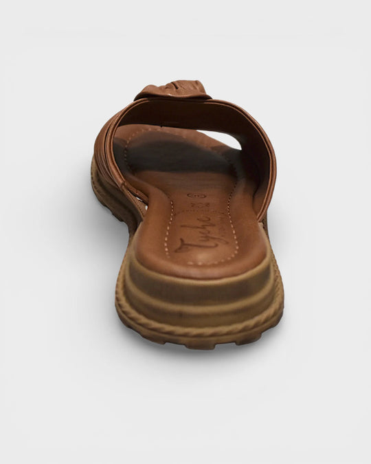 Tyche Slider with a Knot Tie Candy in Tan