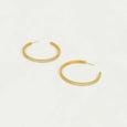 Dean Davidson Petite Pave Midi Hoops in Wht Topaz/Gold