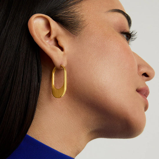 Dean Davidson Crosby Hinged Hoops in Gold
