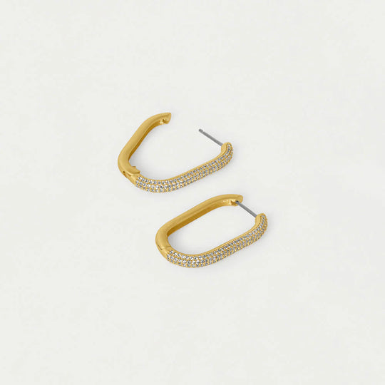 Dean Davidson Juliette Pave Hinged Hoop Earrings in White Cubic Zirconia